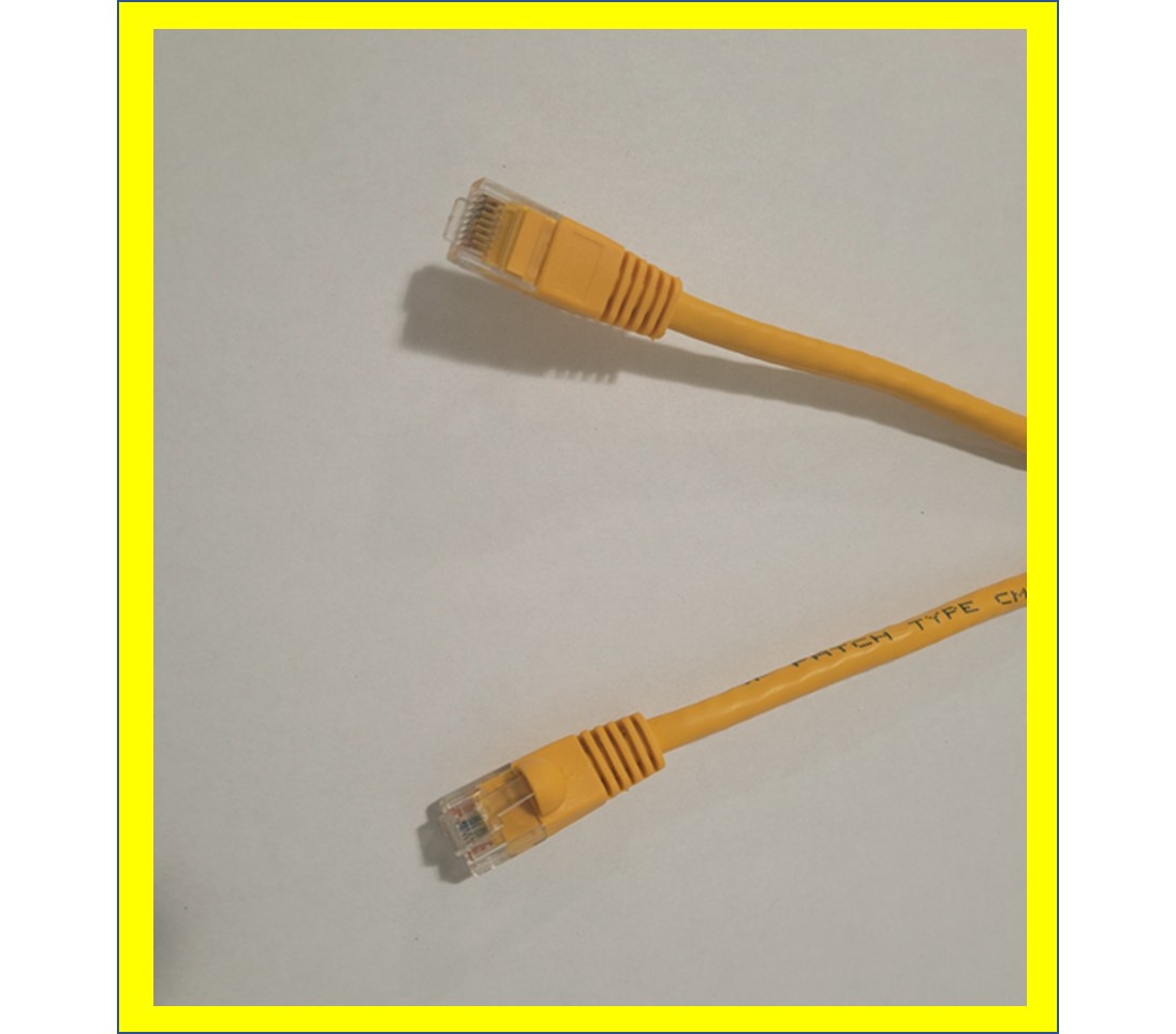 20Ft Cat.6 UTP Booted 550MHz Patch Cable Yellow – CustomCable